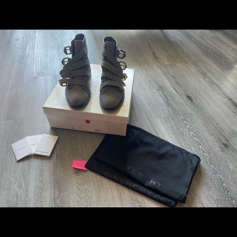 Givenchy Studded Suede Ankle Boots